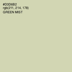 #D3D6B2 - Green Mist Color Image
